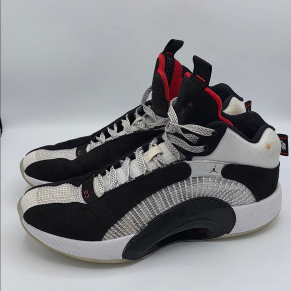 Nike Air Jordan 35 'DNA' Black and White Mesh Sneakers Men’s Size 12 - Picture 4 of 12